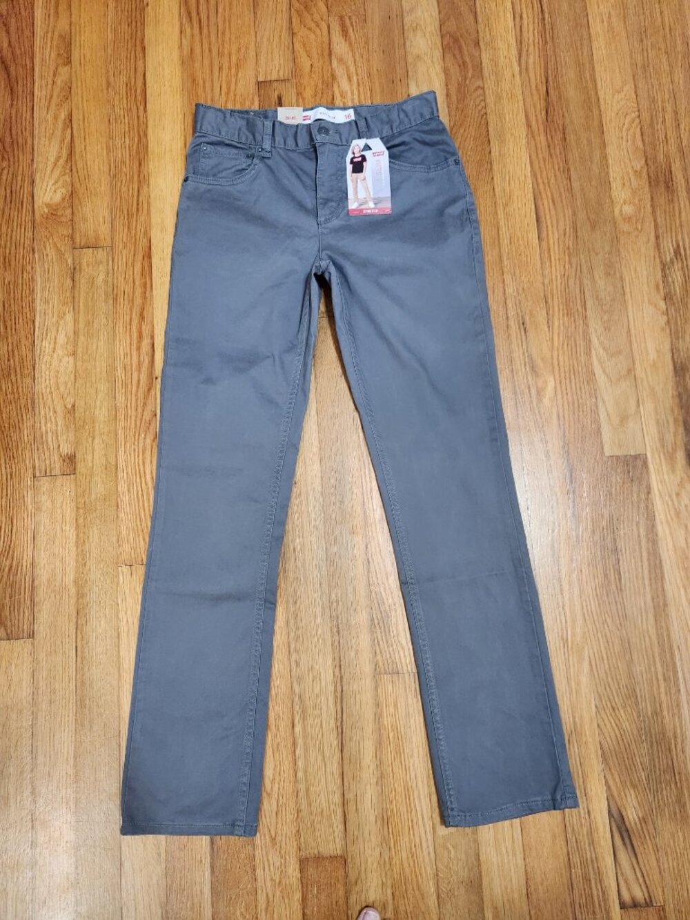 NWT Levi’s 511 Slim Stretch Gray Jeans 16 Reg 28x30